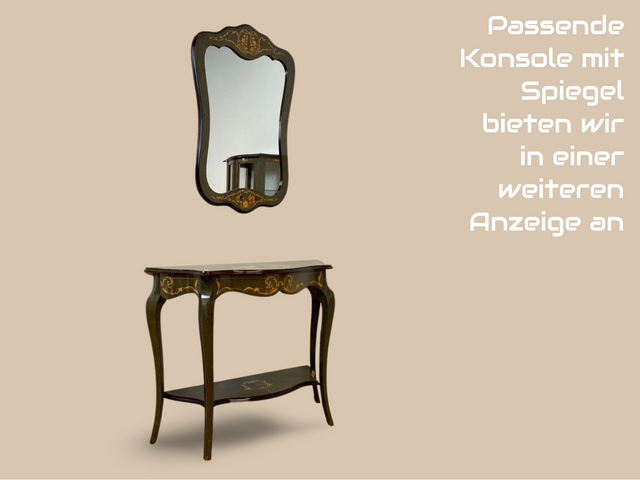 WMK I Hochwertige italienische Stilmöbel Vitrine im antiken Stil mit ovalen Gläsern & Intarsien I Vitrinenschrank Glasvitrine Sammlervitrine Geschirrschrank Barock Rokoko Louis XV Vintage Berlin Jena
