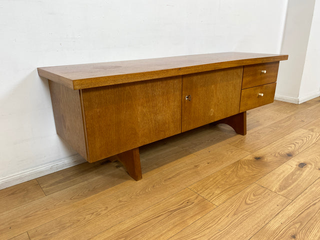 WMK I Schönes 160cm langes Mid-Century Lowboard mit Schubladen und hübschen Originalgriffen I Sideboard Kommode Anrichte Fernsehkommode TV Bank Vintage Möbel Retro 60er 70er Berlin Hamburg Regensburg