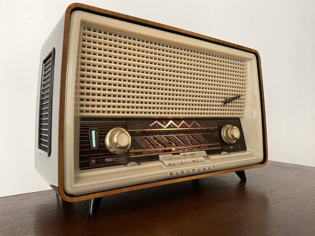 WMK Stilvolles und funktionierendes Mid-Century Radio Typ Sultan 20 200 von Blaupunkt # Rundfunkempfänger Musiktruhe UKW Röhrenradio Dekoration Musik Retro Vintage 50er 60er # Versand möglich