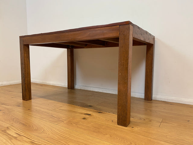 Boatwood by WMK I Einzigartiger 140x90cm großer grüner Esstisch aus altem Bootsholz I ein handmade Unikat aus massivem Teakholz I Tisch Küchentisch Gartentisch Holztisch Dining Table Berlin Bonn Jena