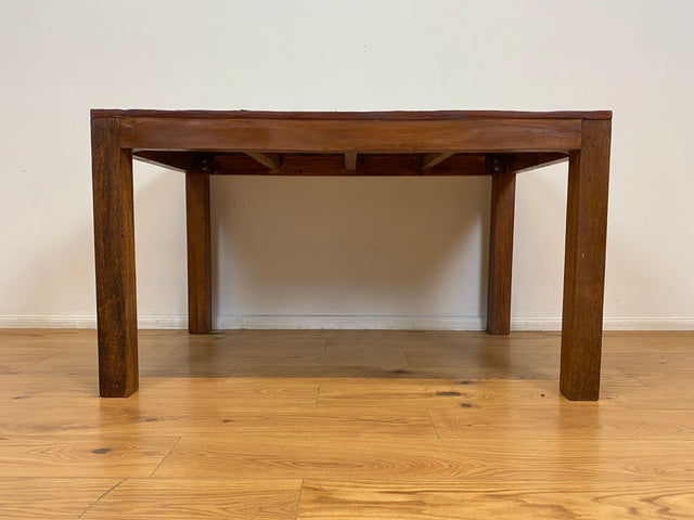Boatwood by WMK I Einzigartiger 140x90cm großer grüner Esstisch aus altem Bootsholz I ein handmade Unikat aus massivem Teakholz I Tisch Küchentisch Gartentisch Holztisch Dining Table Berlin Bonn Jena
