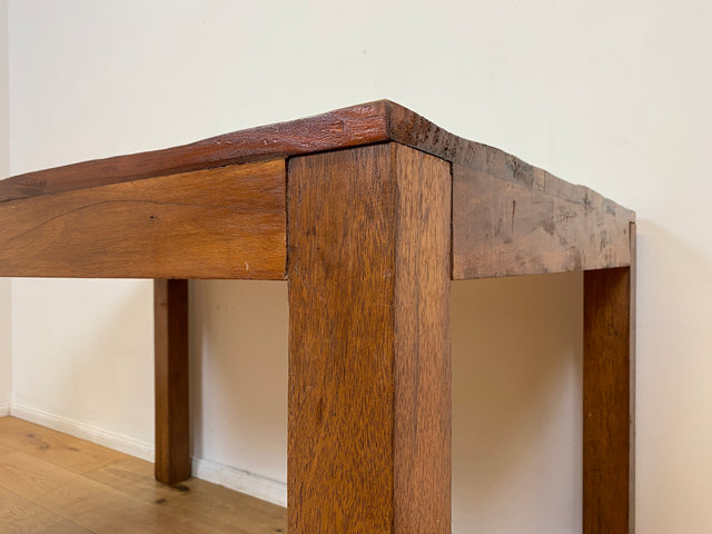Boatwood by WMK I Einzigartiger 140x90cm großer grüner Esstisch aus altem Bootsholz I ein handmade Unikat aus massivem Teakholz I Tisch Küchentisch Gartentisch Holztisch Dining Table Berlin Bonn Jena