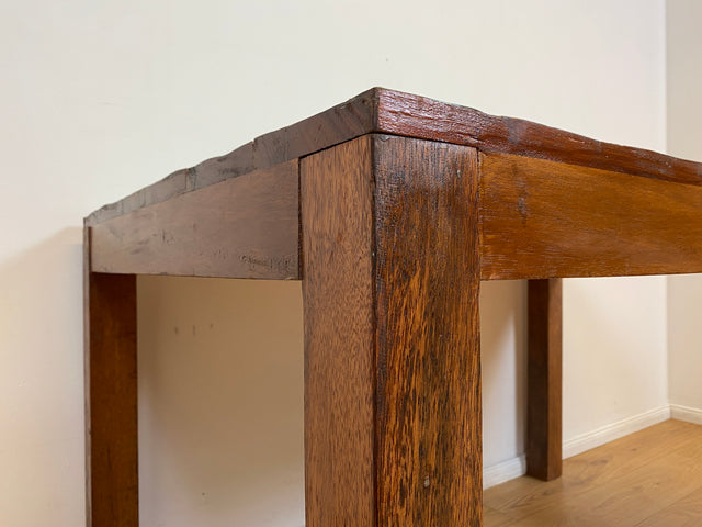 Boatwood by WMK I Einzigartiger 140x90cm großer grüner Esstisch aus altem Bootsholz I ein handmade Unikat aus massivem Teakholz I Tisch Küchentisch Gartentisch Holztisch Dining Table Berlin Bonn Jena