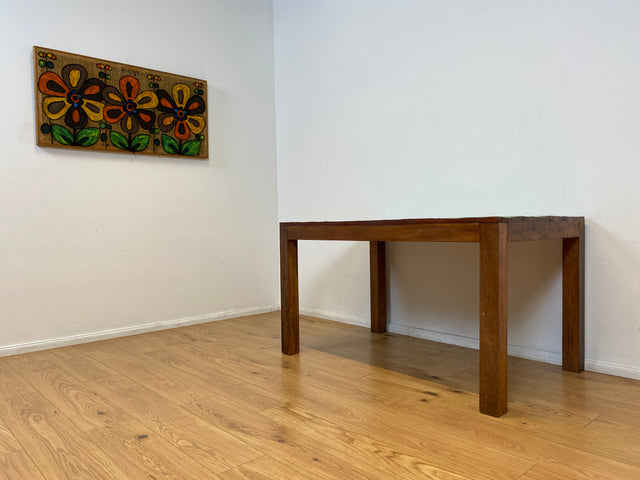 Boatwood by WMK I Einzigartiger 140x90cm großer grüner Esstisch aus altem Bootsholz I ein handmade Unikat aus massivem Teakholz I Tisch Küchentisch Gartentisch Holztisch Dining Table Berlin Bonn Jena