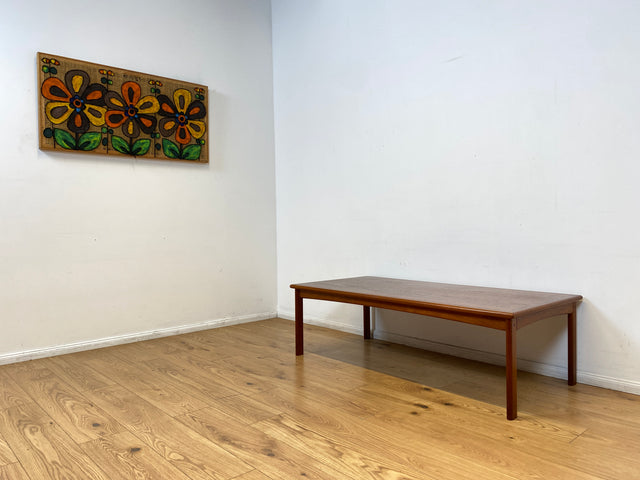 WMK I Stilvoller 150x75cm großer skandinavischer Wohnzimmertisch von namenhaften INFA Denmark aus Teakholz I Couchtisch Coffee Table Danish Design Vintage Mid-Century 60er 70er Berlin Hamburg Dortmund