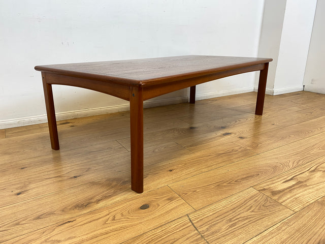 WMK I Stilvoller 150x75cm großer skandinavischer Wohnzimmertisch von namenhaften INFA Denmark aus Teakholz I Couchtisch Coffee Table Danish Design Vintage Mid-Century 60er 70er Berlin Hamburg Dortmund