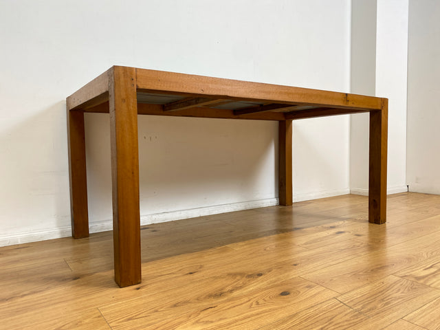 Boatwood by WMK # Einzigartiger 170x88cm großer Esstisch aus altem Bootsholz, ein handgefertigtes Unikat aus massivem Teakholz # blauer Tisch Esszimmertisch Holztisch Küchentisch Gastro Dining Table