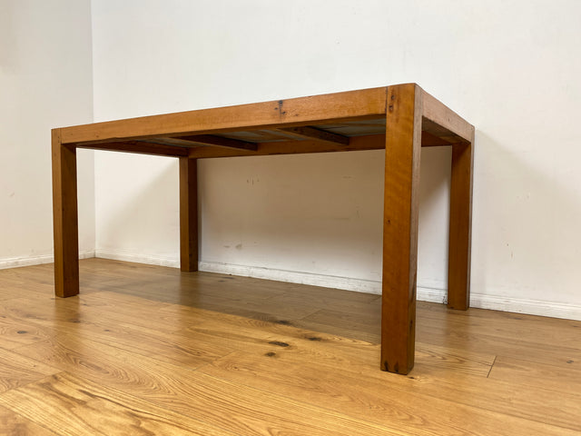Boatwood by WMK # Einzigartiger 170x88cm großer Esstisch aus altem Bootsholz, ein handgefertigtes Unikat aus massivem Teakholz # blauer Tisch Esszimmertisch Holztisch Küchentisch Gastro Dining Table