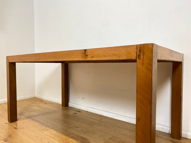 Boatwood by WMK # Einzigartiger 170x88cm großer Esstisch aus altem Bootsholz, ein handgefertigtes Unikat aus massivem Teakholz # blauer Tisch Esszimmertisch Holztisch Küchentisch Gastro Dining Table