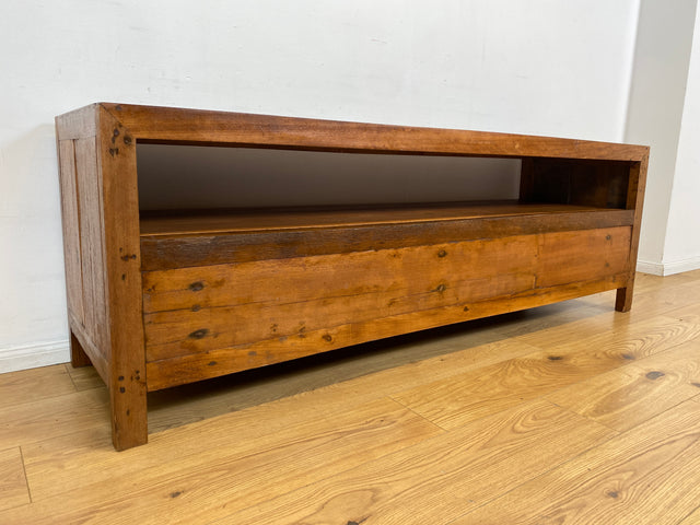 Boatwood by WMK I Besonders schönes 180 cm langes TV Lowboard aus altem Bootsholz I nachhaltiges & handgefertigtes Unikat I Teakholz massiv I Kommode Bank Board Anrichte Bootsmöbel Rostock Bremen Sylt