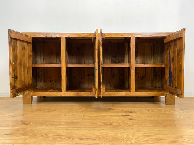 Boatwood by WMK # Sehr schönes 180cm langes Sideboard aus altem Bootsholz, ein handgefertigtes Unikat aus massivem Teakholz # Kommode Fernsehkommode Anrichte TV Bank TV Lowboard Bootsmöbel Chest Teak