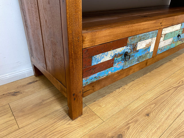 Boatwood by WMK I Besonders schönes 180 cm langes TV Lowboard aus altem Bootsholz I nachhaltiges & handgefertigtes Unikat I Teakholz massiv I Kommode Bank Board Anrichte Bootsmöbel Rostock Bremen Sylt
