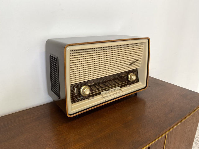 WMK Stilvolles und funktionierendes Mid-Century Radio Typ Sultan 20 200 von Blaupunkt # Rundfunkempfänger Musiktruhe UKW Röhrenradio Dekoration Musik Retro Vintage 50er 60er # Versand möglich