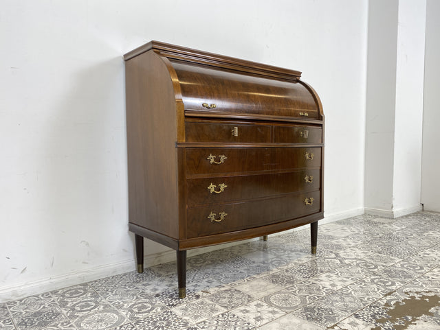 WMK Hochwertiger & sehr gut erhaltener skandinavischer Mid-Century Sekretär aus vollem Holz mit Ausziehplatte # Schreibschrank Schreibtisch Desk Kommode Schubladenkommode Wäschekommode Schrank Vintage