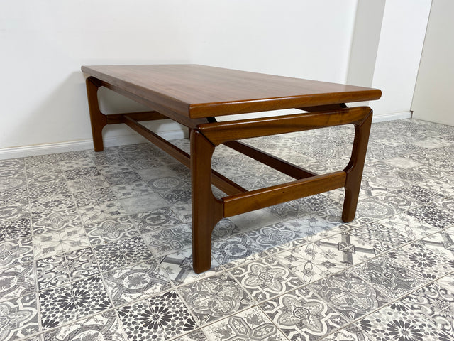 WMK Beautiful and well-preserved Danish design coffee table with beautiful grain # Living room table Table 60s Mad Men Vintage Scandinavian Hygge - Delivery possible