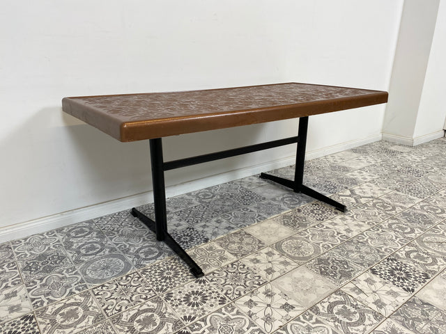 WMK Cult but slightly worn Space Age coffee table with a pretty plastic table top, also suitable for outdoor use # Living room table table sofa table 70s retro vintage - delivery possible