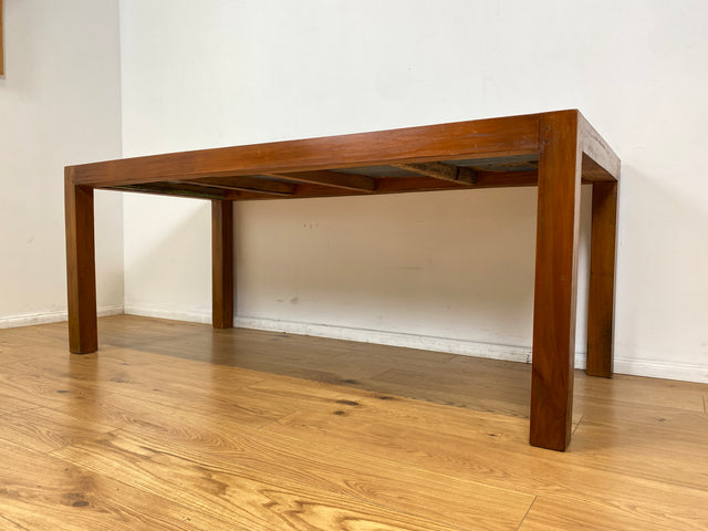 Boatwood by WMK I Besonders schöner 200x90cm großer Esstisch aus altem Bootsholz, ein handgefertigtes Unikat aus massivem Teakholz I Tisch Esszimmertisch Holztisch Küchentisch Gastro Dining Table