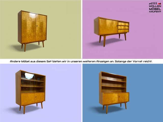 WMK Stilvolles und sehr gut erhaltenes Mid-Century Sideboard Modell 3336 von VEB Möbelfabrik Werdau aus 1964 # Schrank Anrichte Wäscheschrank TV-Lowboard Fernsehkommode Kommode DDR Vintage Retro 60er