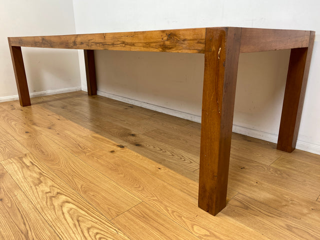 Boatwood by WMK I Imposanter 280x100cm großer Esstisch aus altem Bootsholz I handgefertigtes Unikat I Teakholz massiv I Tisch Tafel Esszimmer Küchen Garten Holz Dining Table Patchwork Berlin Kiel Sylt