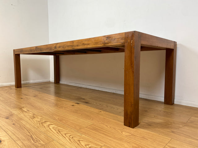 Boatwood by WMK I Imposanter 280x100cm großer Esstisch aus altem Bootsholz I handgefertigtes Unikat I Teakholz massiv I Tisch Tafel Esszimmer Küchen Garten Holz Dining Table Patchwork Berlin Kiel Sylt