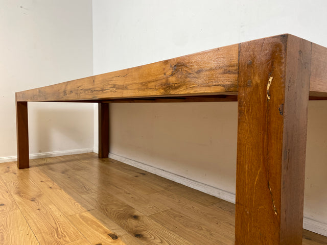 Boatwood by WMK I Imposanter 280x100cm großer Esstisch aus altem Bootsholz I handgefertigtes Unikat I Teakholz massiv I Tisch Tafel Esszimmer Küchen Garten Holz Dining Table Patchwork Berlin Kiel Sylt