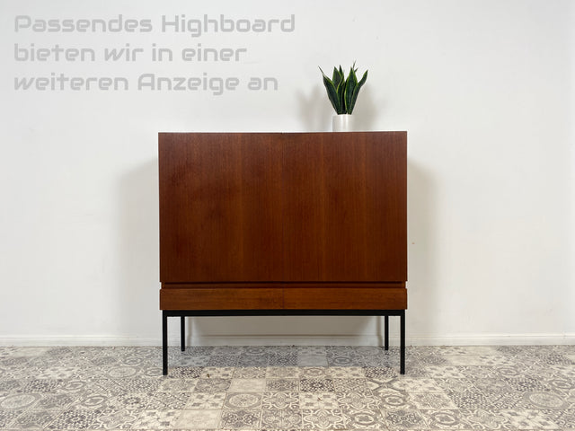 WMK Das Designer Highlight! Stilvolles 50er Jahre Designer Sideboard B40 in langer Ausführung (245cm) von Dieter Wäckerlin für Behr in Teakholz # Crendenza Anrichte TV-Lowboard Mid-Century Loft Teak