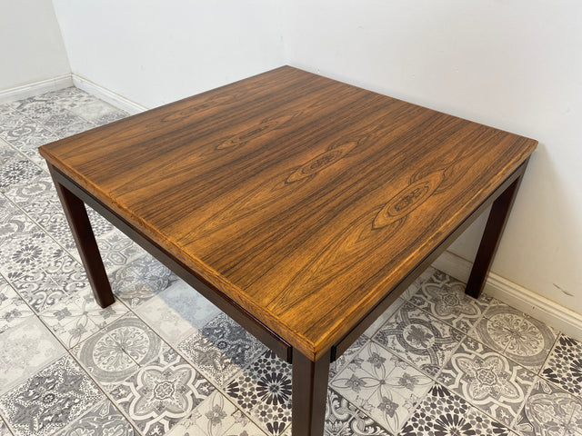 WMK Minimalistischer, sehr gut erhaltener skandinavischer Couchtisch mit edlem Palisander furniert # Wohnzimmertisch Couch table Mid-Century Vintage 60er 70er - Lieferung möglich