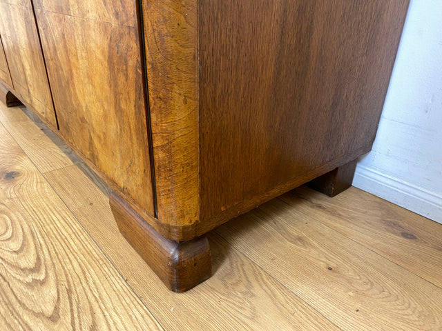 WMK I Made in SO36 I Wunderschöne 30er Jahre Art Deco Kommode aus vollem Holz mit Vitrine und Schubladen I Schrank Sideboard TV Lowboard Flurkommode Wäschekommode Vintage Antik Berlin Hamburg München