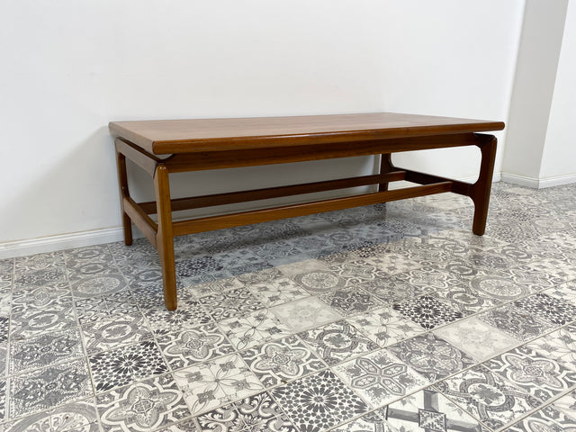 WMK Beautiful and well-preserved Danish design coffee table with beautiful grain # Living room table Table 60s Mad Men Vintage Scandinavian Hygge - Delivery possible