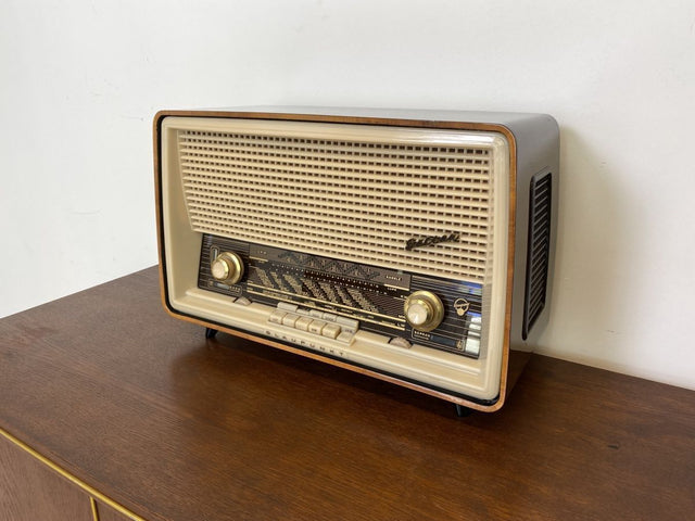 WMK Stilvolles und funktionierendes Mid-Century Radio Typ Sultan 20 200 von Blaupunkt # Rundfunkempfänger Musiktruhe UKW Röhrenradio Dekoration Musik Retro Vintage 50er 60er # Versand möglich