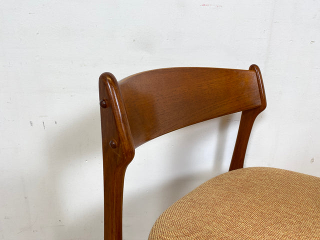 WMK I 4er Set skandinavischer Designer Stühle Model 49 von Erik Buck für O.D. Møbler I Teakholz I Esszimmerstühle Küchenstühle Chairs Danish Design Mid-Century Vintage Teak I Berlin Stuttgart Dresden