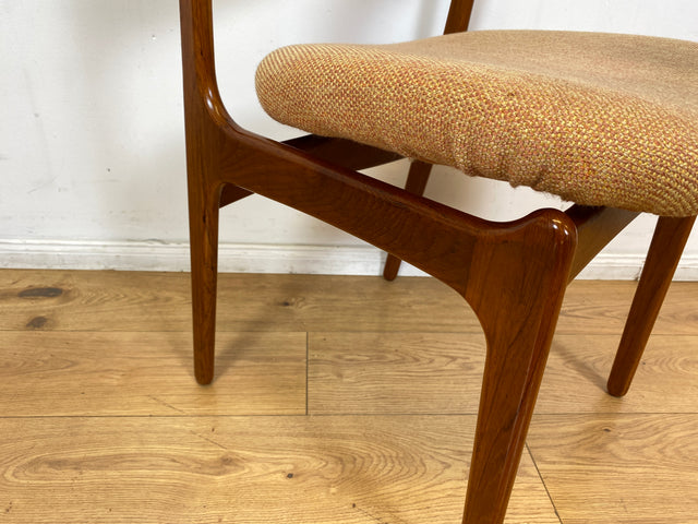 WMK I 4er Set skandinavischer Designer Stühle Model 49 von Erik Buck für O.D. Møbler I Teakholz I Esszimmerstühle Küchenstühle Chairs Danish Design Mid-Century Vintage Teak I Berlin Stuttgart Dresden