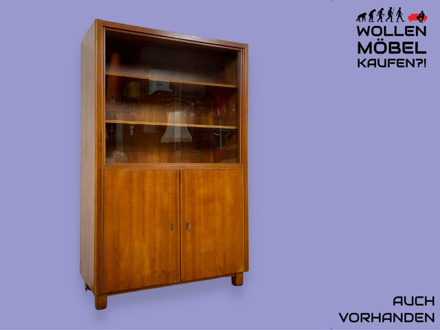 WMK I Sehr schöne 50er Jahre Kommode aus vollem Holz mir Schubladen und Messinggriffen