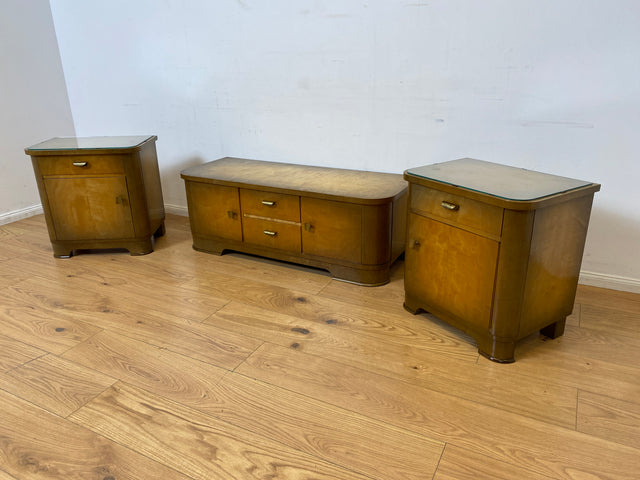 WMK I Formschönes 50er Jahre Lowboard mit Schubladen und Messingbeschlägen I Sideboard Kommode Wäschekommode TV Bank Fernsehkommode Rockabilly Mid-Century Vintage 50er 60er Berlin Düsseldorf Hamburg