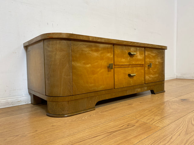 WMK I Formschönes 50er Jahre Lowboard mit Schubladen und Messingbeschlägen I Sideboard Kommode Wäschekommode TV Bank Fernsehkommode Rockabilly Mid-Century Vintage 50er 60er Berlin Düsseldorf Hamburg