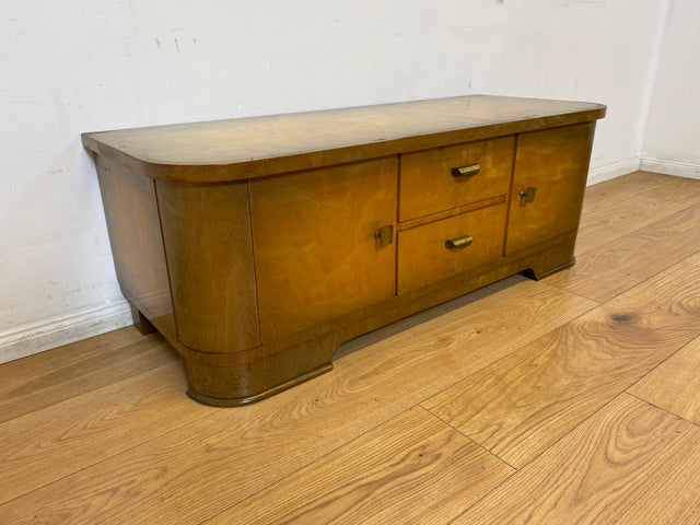 WMK I Formschönes 50er Jahre Lowboard mit Schubladen und Messingbeschlägen I Sideboard Kommode Wäschekommode TV Bank Fernsehkommode Rockabilly Mid-Century Vintage 50er 60er Berlin Düsseldorf Hamburg