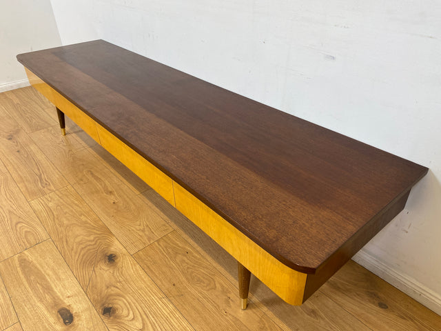 WMK I Schönes langes 50er Jahre Lowboard mit Schubladen und konischen Füßen I Sideboard TV-Lowboard TV Board Bank Fernsehbank Kommode Rack Rockabilly Vintage Mid-Century 60er I Berlin Leipzig München