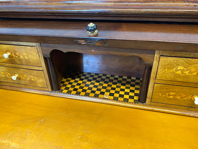 WMK I Eleganter 50er Jahre Sekretär mit ausziehbarer Schreibplatte I Schreibkommode Schreibtisch Schminkkommode Frisierkommode Schreibschrank Chippendale Vintage Mid-Century I Berlin München Frankfurt