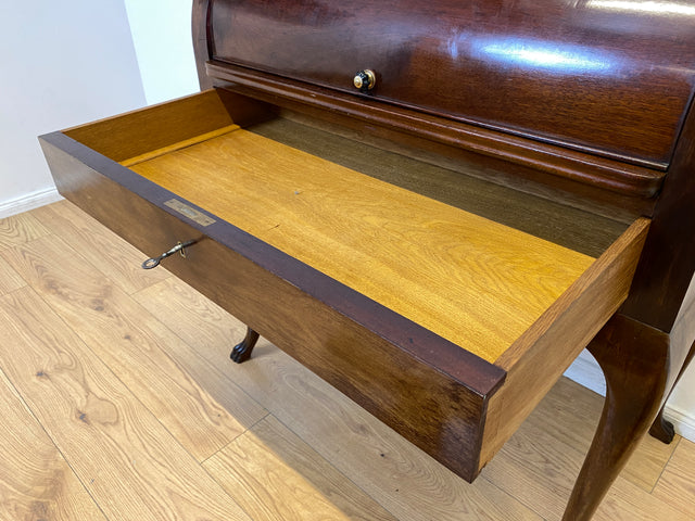 WMK I Eleganter 50er Jahre Sekretär mit ausziehbarer Schreibplatte I Schreibkommode Schreibtisch Schminkkommode Frisierkommode Schreibschrank Chippendale Vintage Mid-Century I Berlin München Frankfurt