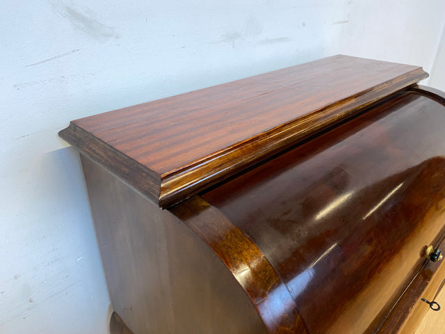 WMK I Eleganter 50er Jahre Sekretär mit ausziehbarer Schreibplatte I Schreibkommode Schreibtisch Schminkkommode Frisierkommode Schreibschrank Chippendale Vintage Mid-Century I Berlin München Frankfurt