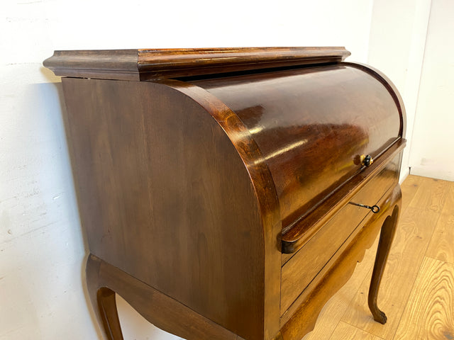 WMK I Eleganter 50er Jahre Sekretär mit ausziehbarer Schreibplatte I Schreibkommode Schreibtisch Schminkkommode Frisierkommode Schreibschrank Chippendale Vintage Mid-Century I Berlin München Frankfurt