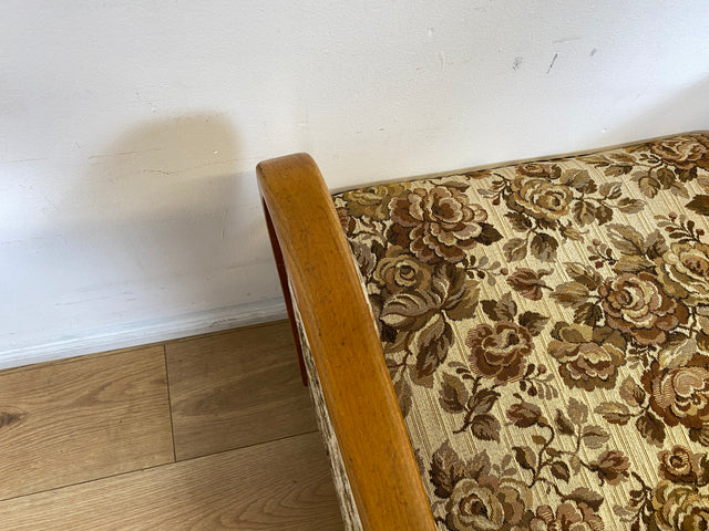 WMK I Versand 85€ I 1/2 Grandioser 50er Jahre Sessel mit floralem Originalbezug und Federkern I Clubsessel Armchair Sitzgarnitur Sitzgruppe Mid-Century Vintage 60er Blumenmuster Berlin Bremen Bayern