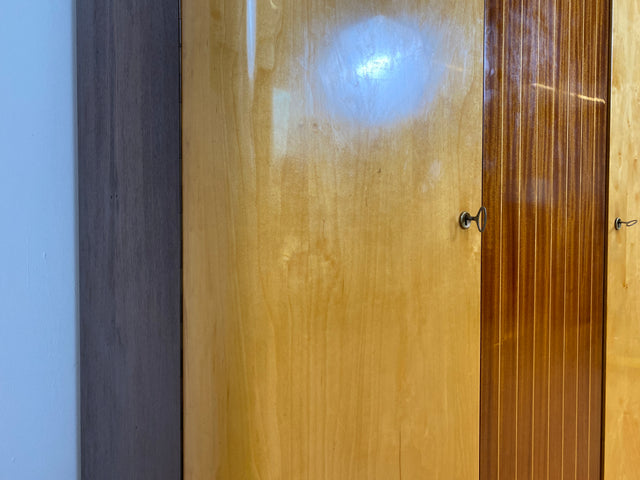 WMK # Formschöner und gut aufgeteilter 60er Jahre Kleiderschrank Modell Dominia von VEB Heidenau # Schrank Schlafzimmerschrank Wardrobe Wäscheschrank DDR Rockabilly Vintage 50er 60er Retro Mid-Century