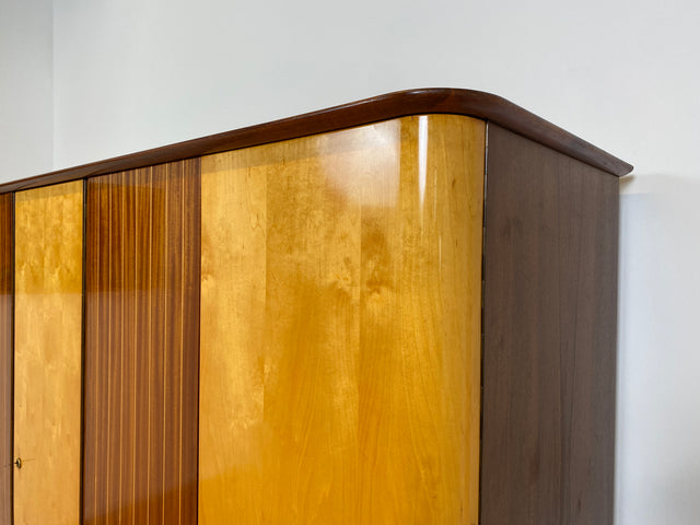 WMK # Formschöner und gut aufgeteilter 60er Jahre Kleiderschrank Modell Dominia von VEB Heidenau # Schrank Schlafzimmerschrank Wardrobe Wäscheschrank DDR Rockabilly Vintage 50er 60er Retro Mid-Century