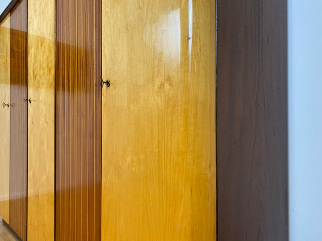 WMK # Formschöner und gut aufgeteilter 60er Jahre Kleiderschrank Modell Dominia von VEB Heidenau # Schrank Schlafzimmerschrank Wardrobe Wäscheschrank DDR Rockabilly Vintage 50er 60er Retro Mid-Century