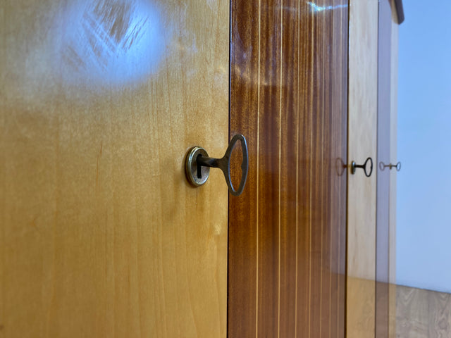 WMK # Formschöner und gut aufgeteilter 60er Jahre Kleiderschrank Modell Dominia von VEB Heidenau # Schrank Schlafzimmerschrank Wardrobe Wäscheschrank DDR Rockabilly Vintage 50er 60er Retro Mid-Century