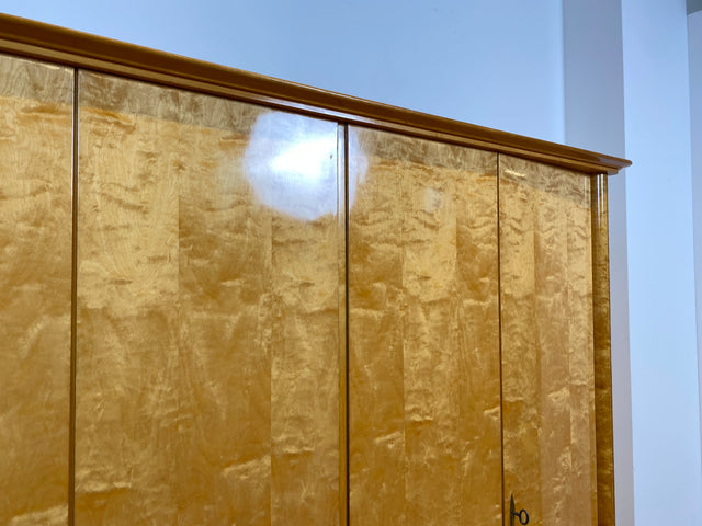WMK I Hochwertiger heller 60er Jahre Kleiderschrank aus vollem Holz mit perfekter Aufteilung I Schrank Schlafzimmerschrank Wardrobe Wäscheschrank Vintage Mid-Century 50er Berlin Bielefeld Regensburg