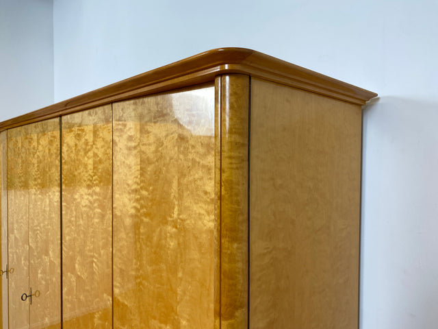 WMK I Hochwertiger heller 60er Jahre Kleiderschrank aus vollem Holz mit perfekter Aufteilung I Schrank Schlafzimmerschrank Wardrobe Wäscheschrank Vintage Mid-Century 50er Berlin Bielefeld Regensburg