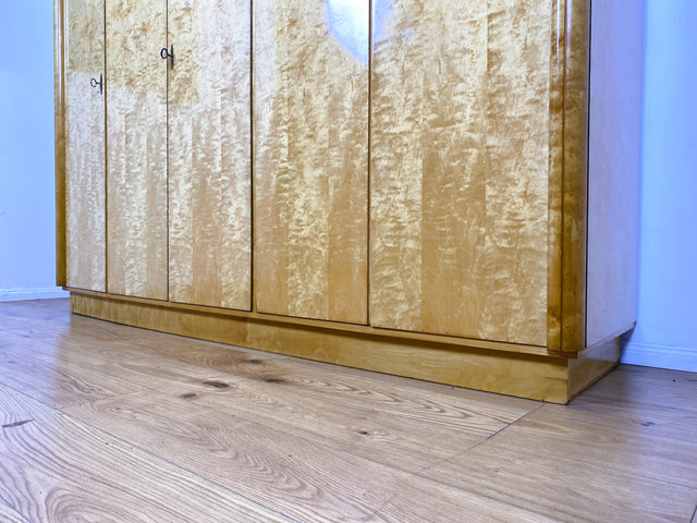 WMK I Hochwertiger heller 60er Jahre Kleiderschrank aus vollem Holz mit perfekter Aufteilung I Schrank Schlafzimmerschrank Wardrobe Wäscheschrank Vintage Mid-Century 50er Berlin Bielefeld Regensburg