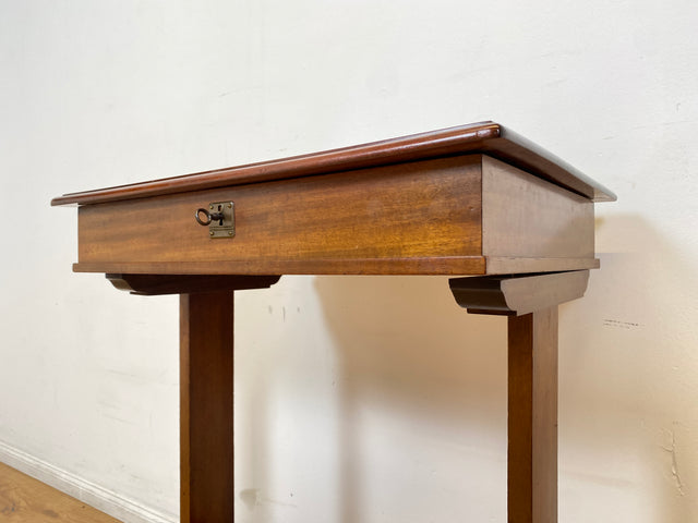 WMK I Zauberhafter 60er Jahre Nähtisch im antiken Stil mit Klappe & Fächern I Nähkommode Beistelltisch Tischchen Ablage Schmuckkasten Konsole Truhe Schminktisch Jugendstil Vintage Berlin München Bonn